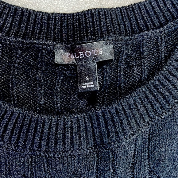 Talbots Cable Knit Pullover Sweater, Women’s, Color Black, Size Small, NWOT - Picture 7 of 9